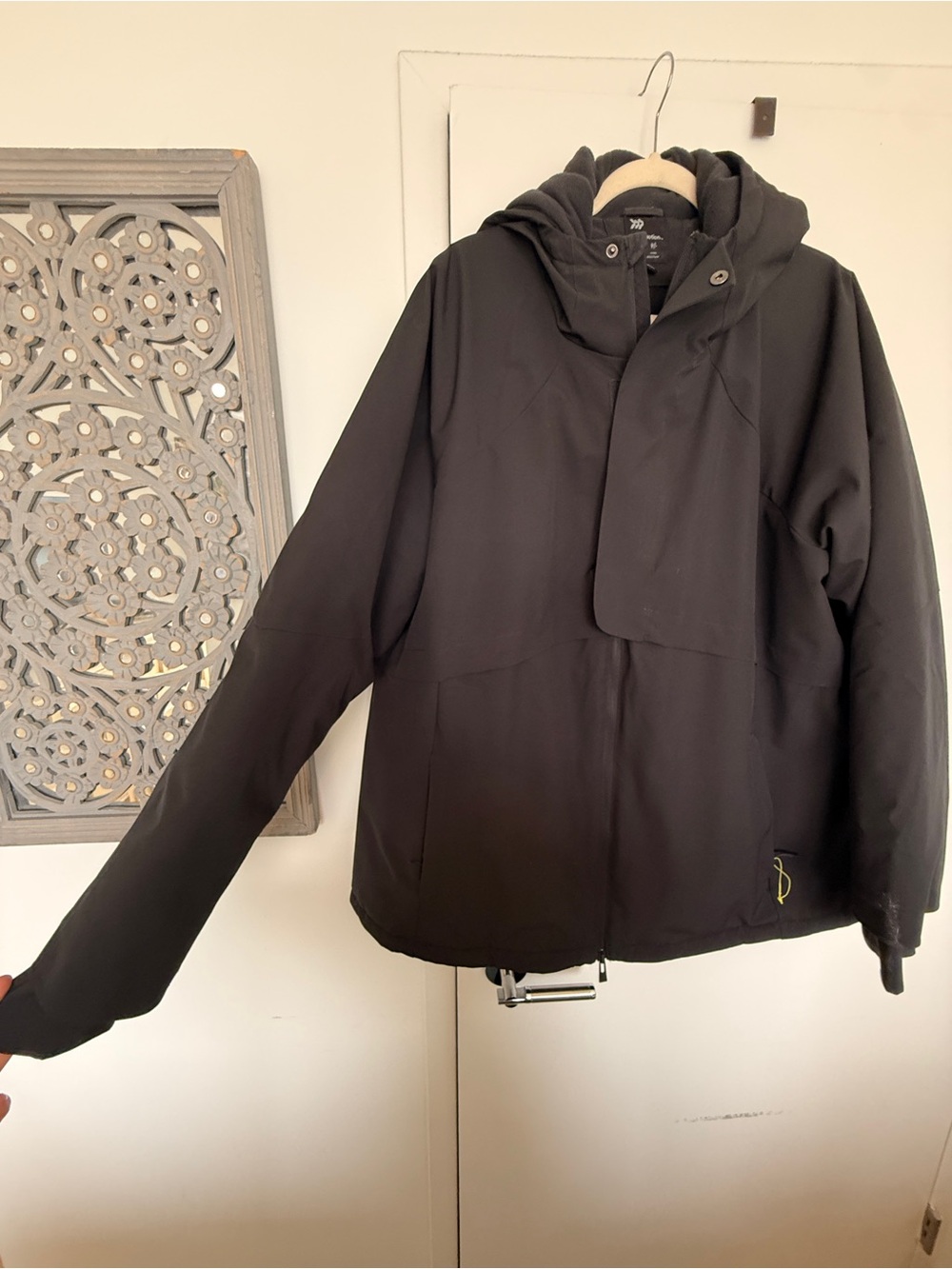 All In Motion Black Lined Hooded Rain-proof Winter Jacket